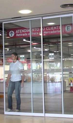 Porta automática telescópica de vidro Porta automática telescópica de vidro